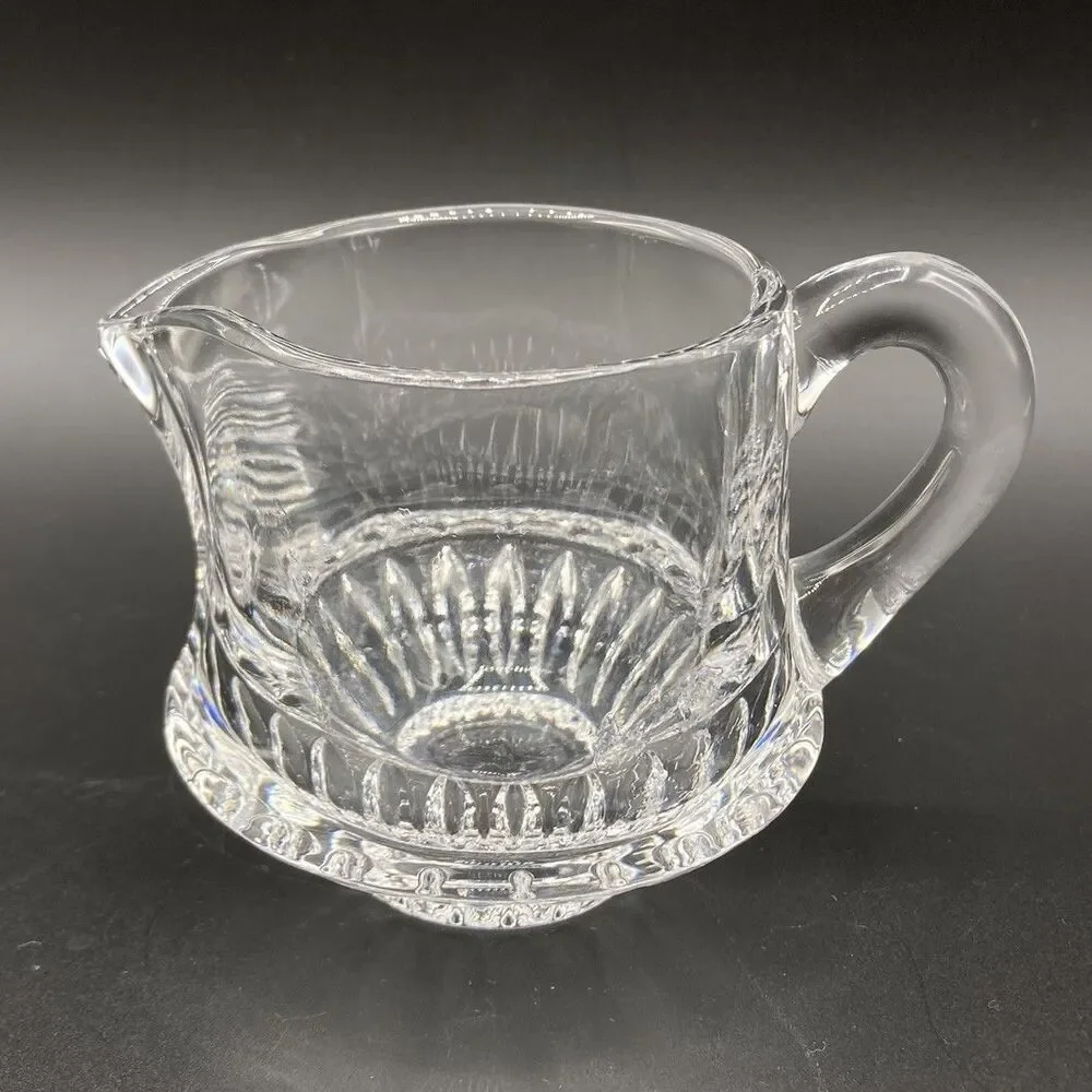 Vintage Gorham Full Lead Crystal Stacking Open Sugar Bowl & Creamer Set